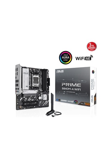 Asus Prıme B840m-a Wıfı Amd Ddr5 Matx Anakart