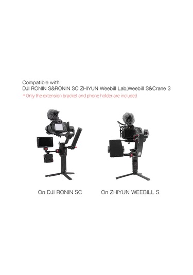 Geeroyoo Alüminyum Stabilizatör Dönme Kolu: Djı Ronin S/sc, Zhiyun Weebill S/lab/crane 3 Uyumlu, Monitör/led Işık Mikrofon Montajı