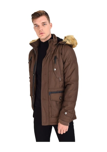 Erkek Spor Parka 3090 Bgl-St01640 Kahverengi