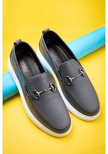 Ducavelli Anchor Hakiki Deri Erkek Günlük Ayakkabı, Loafer Ayakkabı, Hafif Ayakkabı, Yazlık Ayakkabı, Hafif Ayakkabı Gri