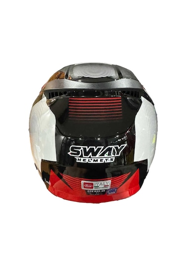 Sway 766 Geko Açık Motosiklet Kaskı 65018 Siyah Kırmızı