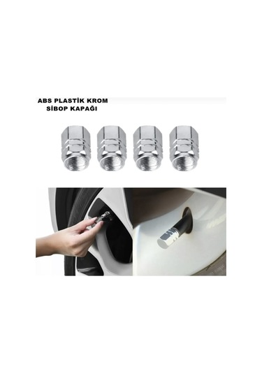 Point Sibop Kapağı Seti Abs Krom 4 Adet Gümüş Renk Ithal Onp572