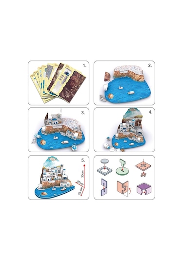 129 Parça Puzzle Santorini  Island