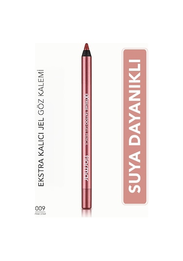 Flormar Işıltılı Kalıcı Göz Kalemi (PEMBE) - Extreme Tattoo Gel Pencil - 009 Pink Star - 8682536041164