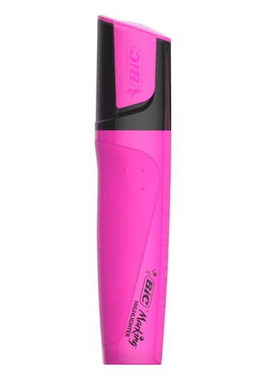 Bic Marking Highlighter Flat Fosforlu Kalem Pembe 12'li Kutu
