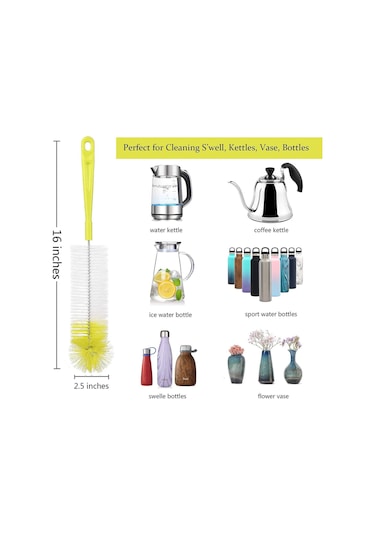 Parça Set Şişe Temizleme Fırçası Seti, Dar Boyunlu Bira Şişelerini Yıkamak İçin Uzun Saplı Şişe Temizleyici