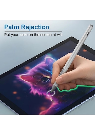 Fastbuy Silvery Surface Pro 11/9/10/8 İçin Yüksek Kaliteli Stylus Kalem