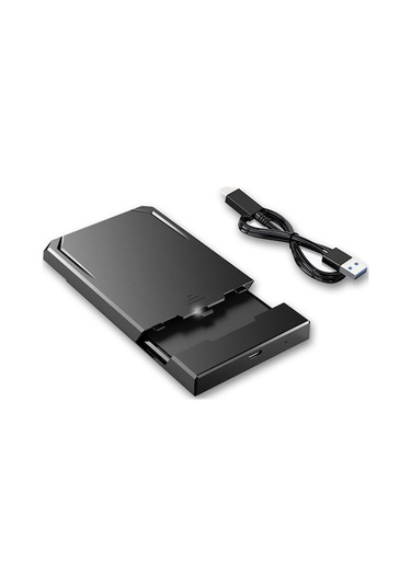 Cool-fish K801 2.5 İnç Sata Dış Hdd Kutusu, Type-c 3.1, 10gbps Hız, Araçsız Kurulum, Windows/mac Uyumlu