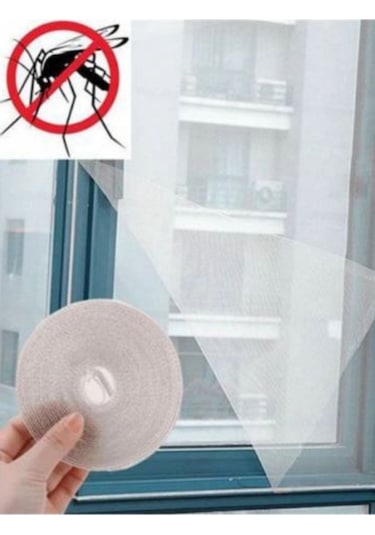 75x125 Cm Pencere Sinekliği Tül Sineklik Cam Kapı Kara Sinek Koruyucu Yapışkanlı Cırtlı Pratik Sinek