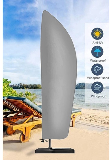 Tunica Şemsiye Kılıfı Bahçe Şemsiye Plaj Çadırı Su Geçirmez Koruma Örtüsü 220x50 Cm