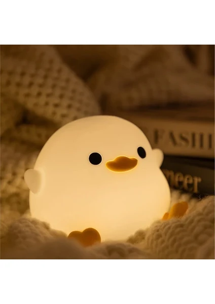 Buaoaos Usb Rechargeable Cute Duck Night Light Sıcak Renk