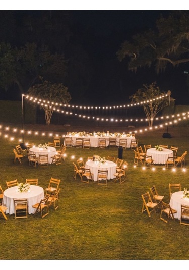 10 Metre 20 Duylu 9w Led Ampullü Zincir Bahçe Aydınlatma