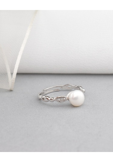 Brezza Lusso Jewelry Diamond Model Hakiki İnci Kadın Gümüş Yüzük 12 - 19