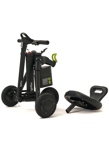 İgofor 3 Tekerlekli Katlanabilir Elektrikli Oturulabilir Scooter Siyah