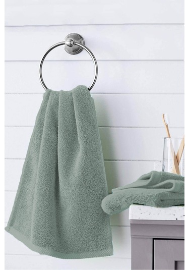 10 Lu El Yüz Otel Havlusu 50x85 Cm Renkli 16/1 Avs 200 Gr Gri