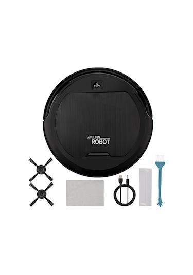 Suntek 3'ü 1 Arada Robot Süpürge Düşük Gürültülü Siyah Siyah