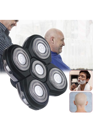 Yedek Tıraş Makinesi Başlığı, 5 Başlıklı Sakal Düzeltici, Baş Ve Yüz İçin Evrensel Elektrikli Tıraş Makinesi Başlığı
