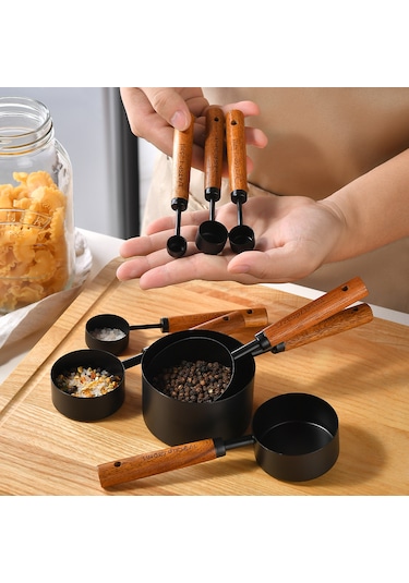 Akasya Ağacı Ölçü Kabı Seti 4'lü Altın Kaplama