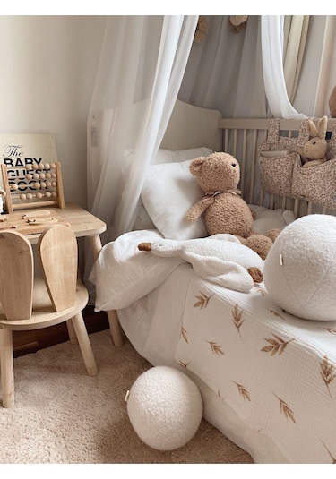 Teddy Top Yastık Naturel Beyaz Beyaz
