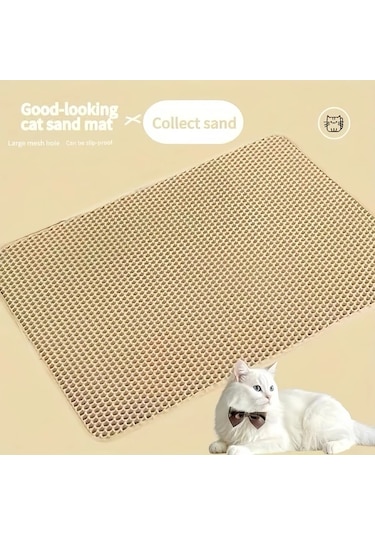 Fochsia Bal Kabağı Desenli Khaki M Büyük Kedi Kumu Kabı: Kaymaz, Sızdırmaz, Kolay Temizlenir