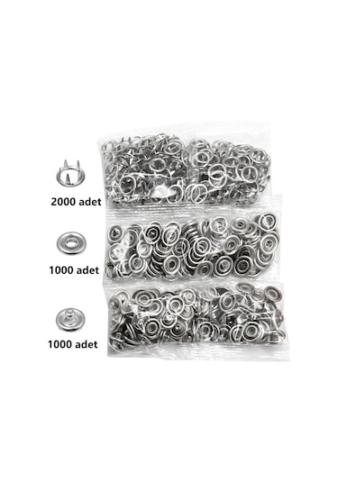 Tuhafiyecimiz 9.5mm Nikel Gümüş Bebe Çıtçıt 1000 Adet