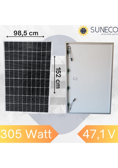 305w Watt Half-cut Monokristal Solar Yüksek Voltaj Güneş Paneli