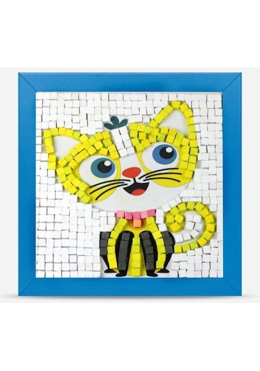 19 I Çocuk Ahşap Çerçeveli Seramik Mozaik Set 20x20 Cm