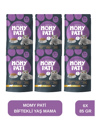 Biftekli Yaş Kedi Maması 85 Gr X 6 Adet Yetişkin Kediler İçin