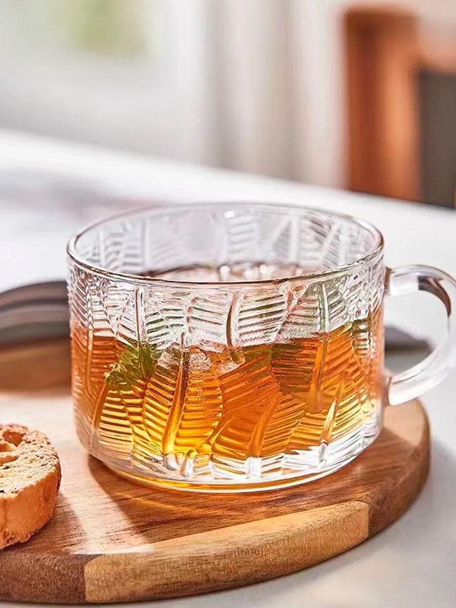 Conflate Çay Ve Kahve Seti "yapraklar" Şeffaf, 2 Adet, 400 Ml 355927612 Beyaz