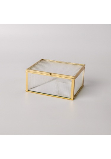 Linens Laveta 13x10x6 Cm Dekoratif Kutu Gold