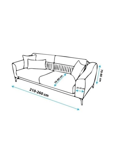 3 Kişilik Pamuklu Koltuk Kanepe Örtüsü Strech Bej