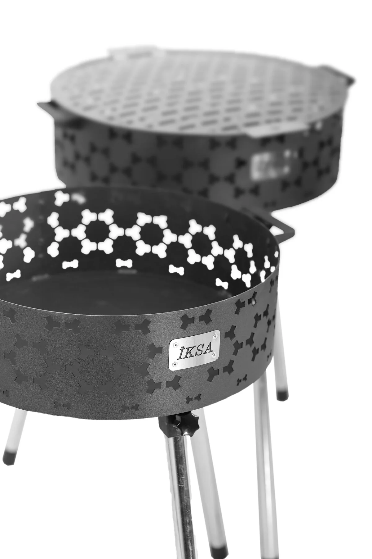 İksa Katlanabilir Mangal Büyük Gri - Siyah