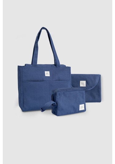 3'lü Anne Bebek Bakım Çantası Seti Lacivert