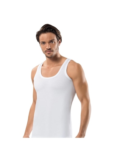 6 Adet Erdem 1100 Erkek Süprem Atlet Beyaz Yüksek Kalite