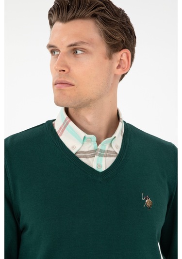 U.s. Polo Assn. Erkek Yeşil Kazak /triko 50288885-vr054 Yeşil