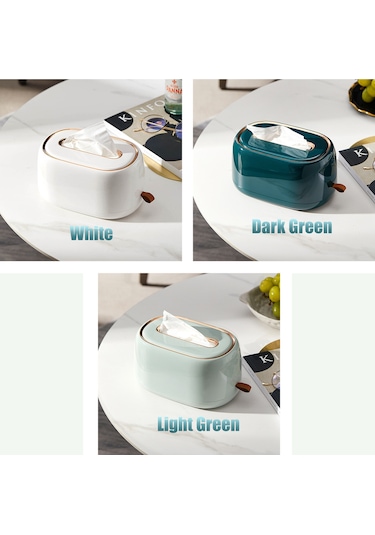 Xindoker Yeşil Renkli, İç Çelik Yaylı, Masaüstü/duvar Kurulumlu, Kolay Yıkama, Modern Stili Peçete Kutusu - Ev Ofis Kullanıma Uygun Açık Yeşil