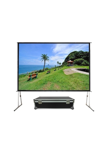 Codegen FF-30 300x225 CM Katlanabilir Taşınabilir Alüminyum Çerçeveli Fast Fold Projeksiyon Perdesi