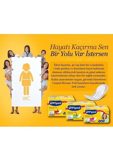 Canped Mesane Pedi Normal Orta Boy M 3 x 10'Lu