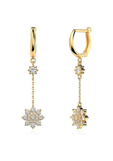 Çiçek Tohumu Altın Kaplama Gümüş Küpe