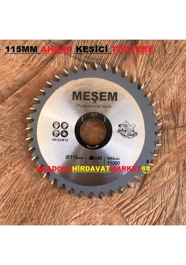 Meşem 115 MM Elmas Testere Ahşap Kesici 115 Mm Avuç Taşlamalar İçi