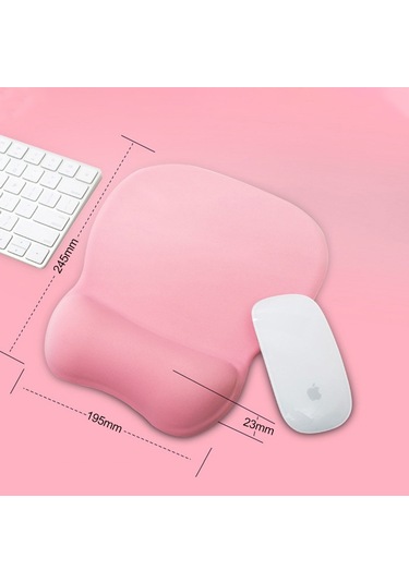 Montıan Mf-01 Oval Yavaş Ribaund Bellek Pamuk Yumuşak Bracer Mouse Pad Pembe