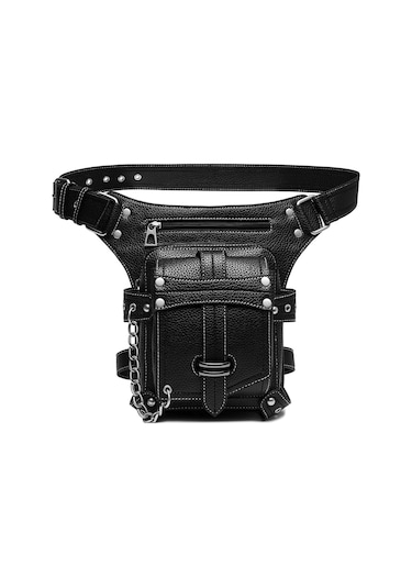Suntek Bel Çantası Uyluk Bacak Kalça Çanta Fanny Paketi Siyah