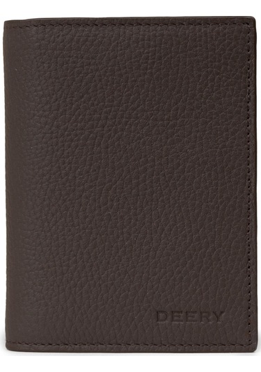 Deery Hakiki Deri Kahverengi Dikey Erkek Cüzdanı - 00219mkhvz01 Kahverengi