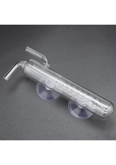 Moveevo Akvaryum Co2 Baloncuk Sayaç - Kristal Cam Spiral Dışarıdaki Su Bitkileri Tankı İzleme Aleti, Asit-üç Alkaline Dayanıklı, Sabit Emici Çemberli
