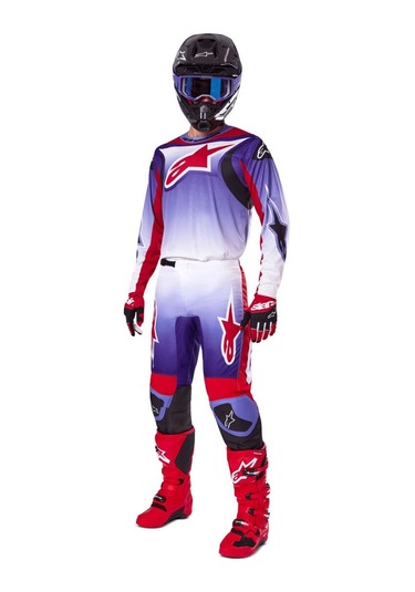 Alpinestars Fluid Wurx Kros Motosiklet Pantolonu Mavi Kırmızı