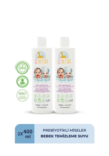 Le Natura Prebiyotikli Durulanmayan Bebek Miseler Su 2 X400 Ml