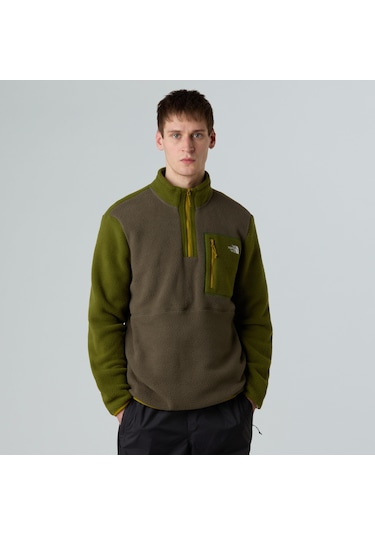 The North Face M Yumiori 1/4 Zip Erkek Polar-30493 Haki