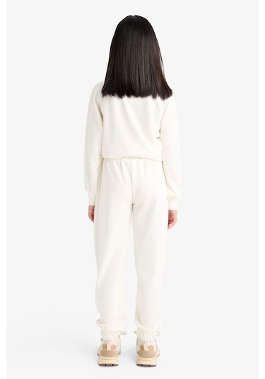 Defacto Kız Çocuk Beli Lastikli Jogger Eşofman Altı F3017a825auer140 Ekru