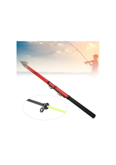 Qingmipy Kırmızı Karbon Ultra Hafif Uzak Atış Balıkçılık Kamışı 2.7m - Yumuşak Kuyruk, Dayanıklı Metal Halka, Ergonomik Anti-skaydı Kolluk, Portatif Kısa Boy Tasarım