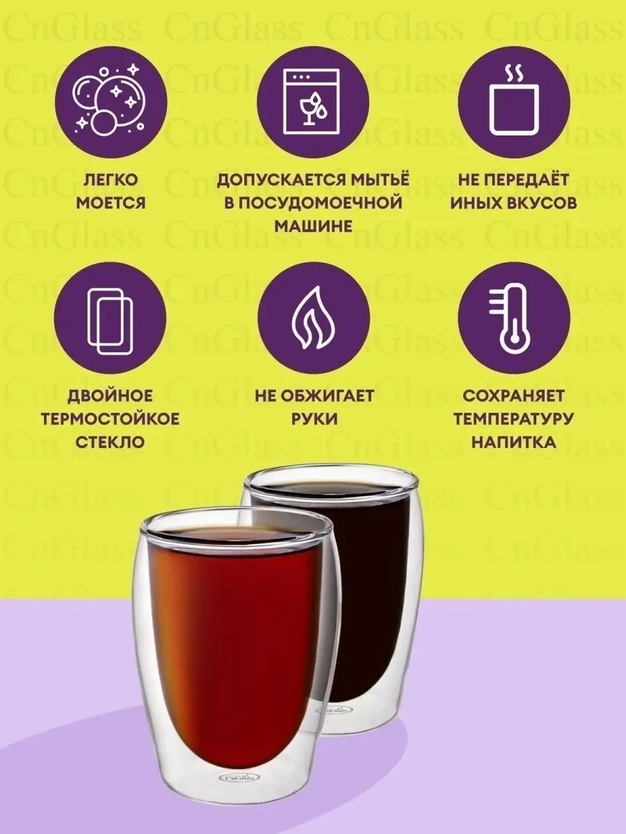 Cnglass Kapuçino Latte Çay Bardağı 300 Ml 2 Adet. 32968567 Beyaz